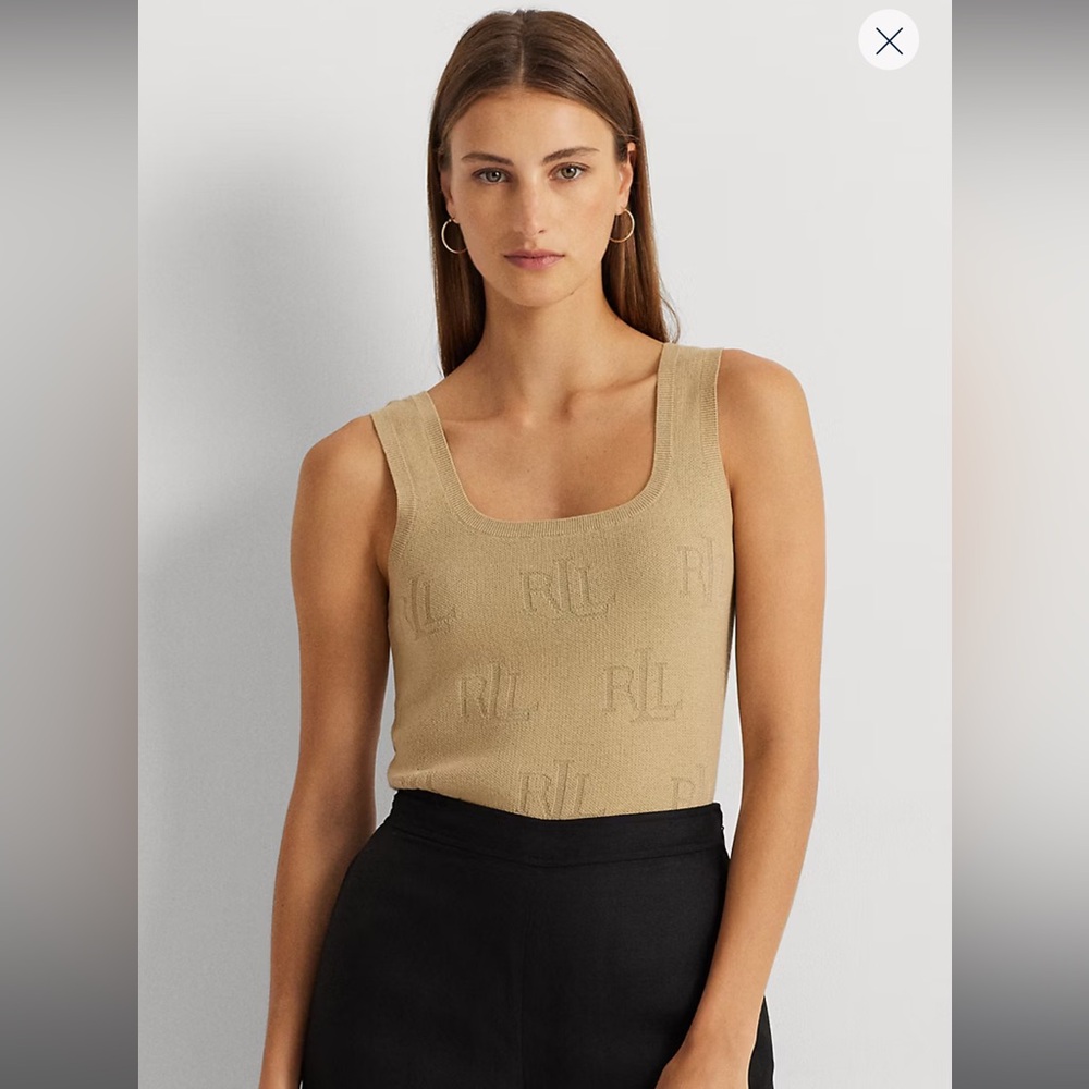 Ralph Lauren Logo Jacquard Sweater Tank Top